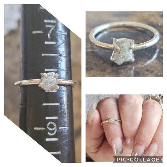 Genuine Rough Diamond Ring Size 8 - Picture 7 of 7